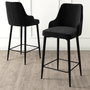 Hanah Home Juego de 2 Taburetes de Bar Enox - Negro